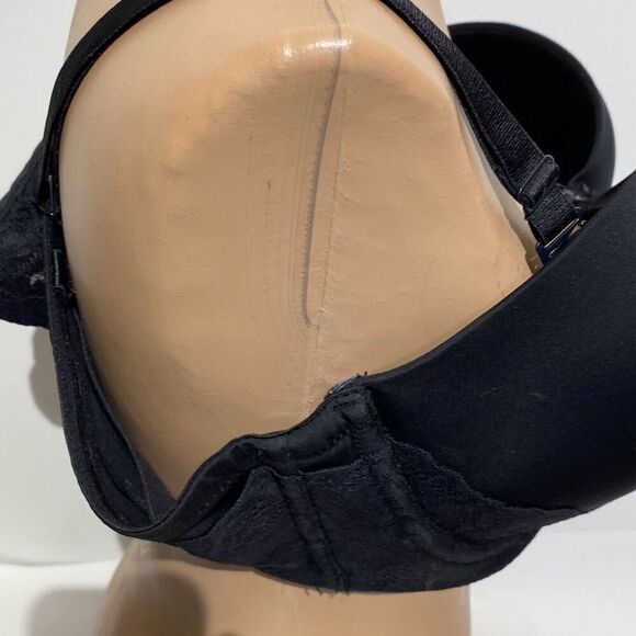 Torrid Women's Black Feel The Fit Lace Trim Underwire Push Up Bra Size 40DD - Picture 7 of 11